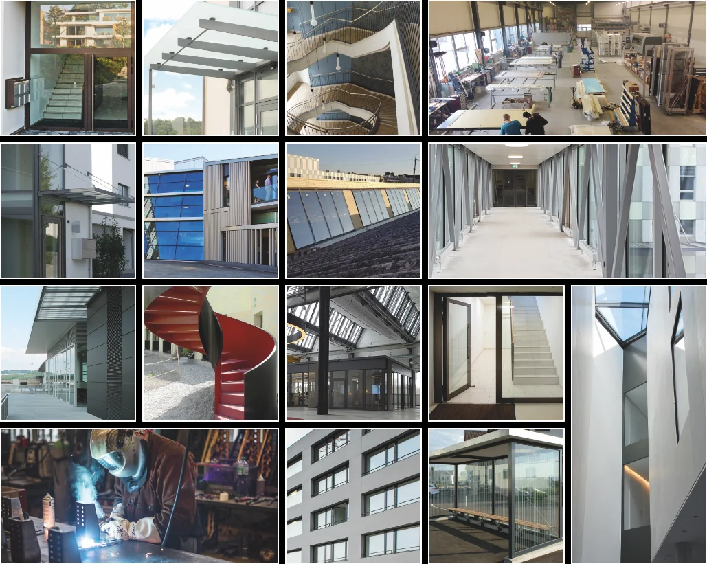 Auswahl realisierter Metallbau- und Architekturprojekte von Suter & Partner